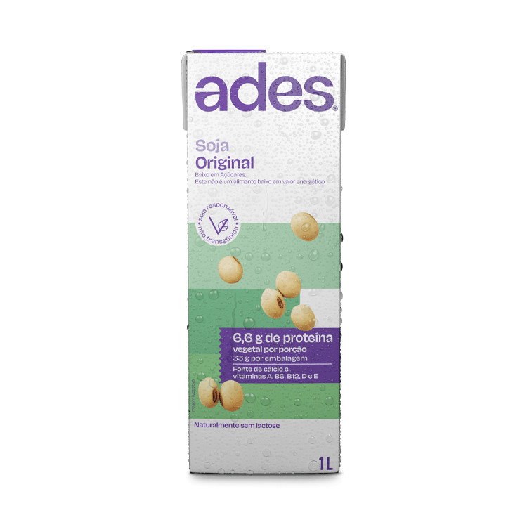 Garrafa de litro de AdeS Soya Sabor Original