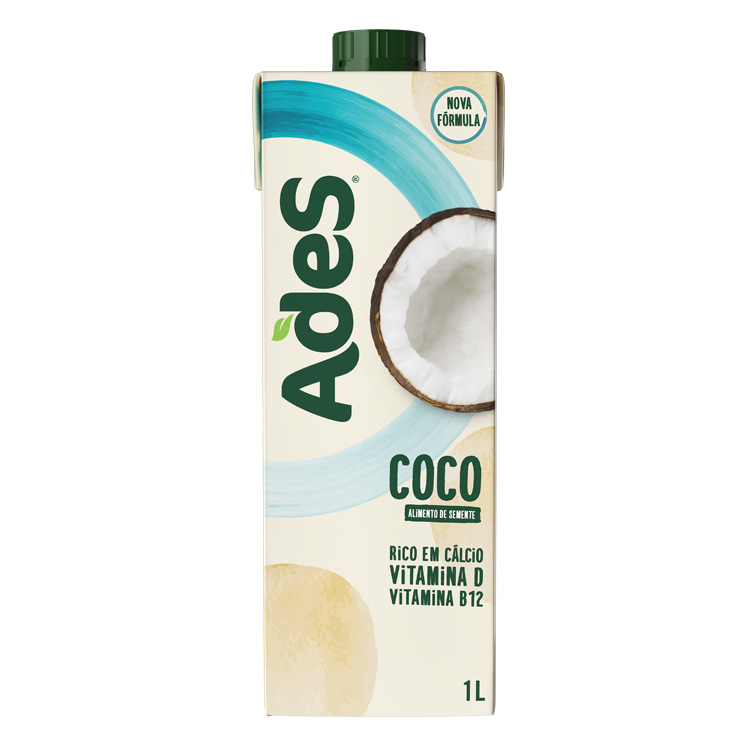 Garrafa de litro AdeS Soya sabor coco