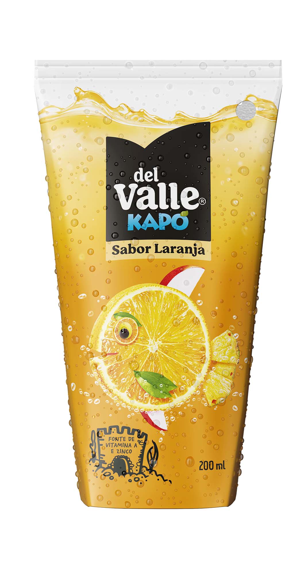 Uma embalagem de Del Valle Kapo Laranja