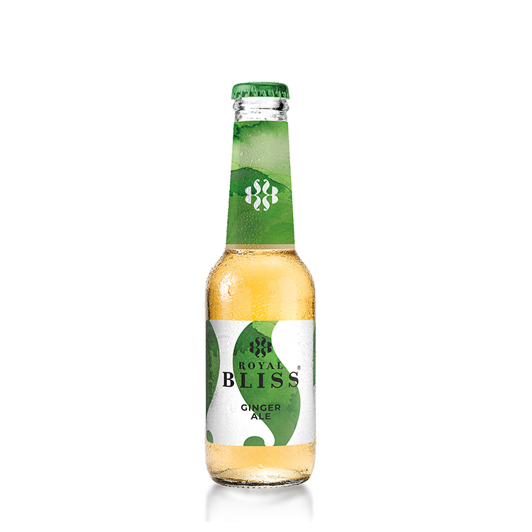 Uma garrafa de Royal Bliss Ginger Ale