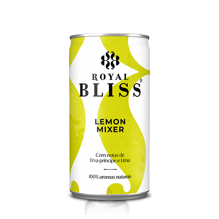 Uma lata de Royal Bliss Lemon Mixer