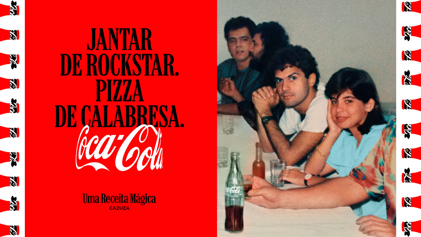 Cazuza saboreando pizza e Coca-Cola em sua pizzaria favorita no Baixo Leblon, Rio de Janeiro.