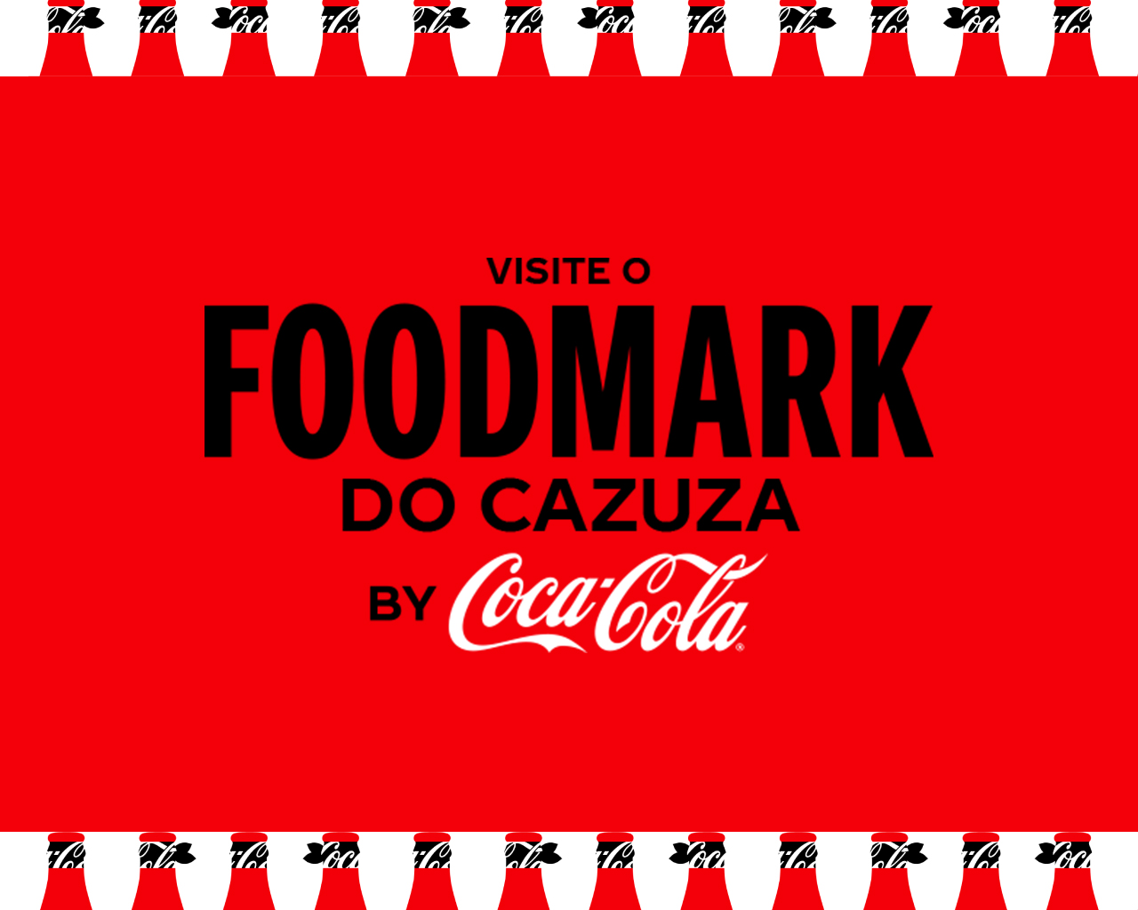Explore o Foodmark do Cazuza patrocinado pela Coca-Cola.