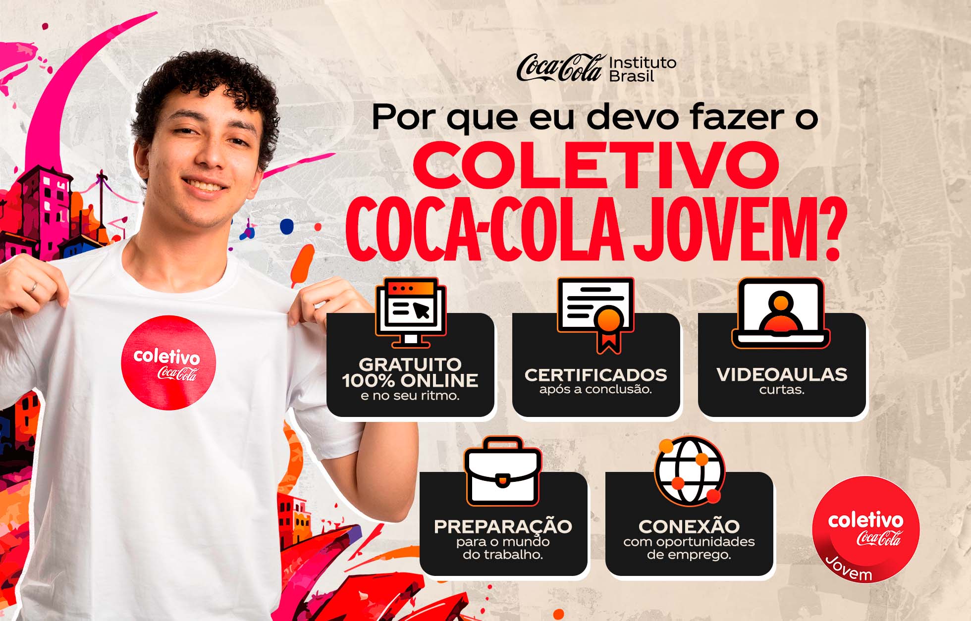 Infográfico sobre por que eu devo fazer o coletivo Coca-Cola.
