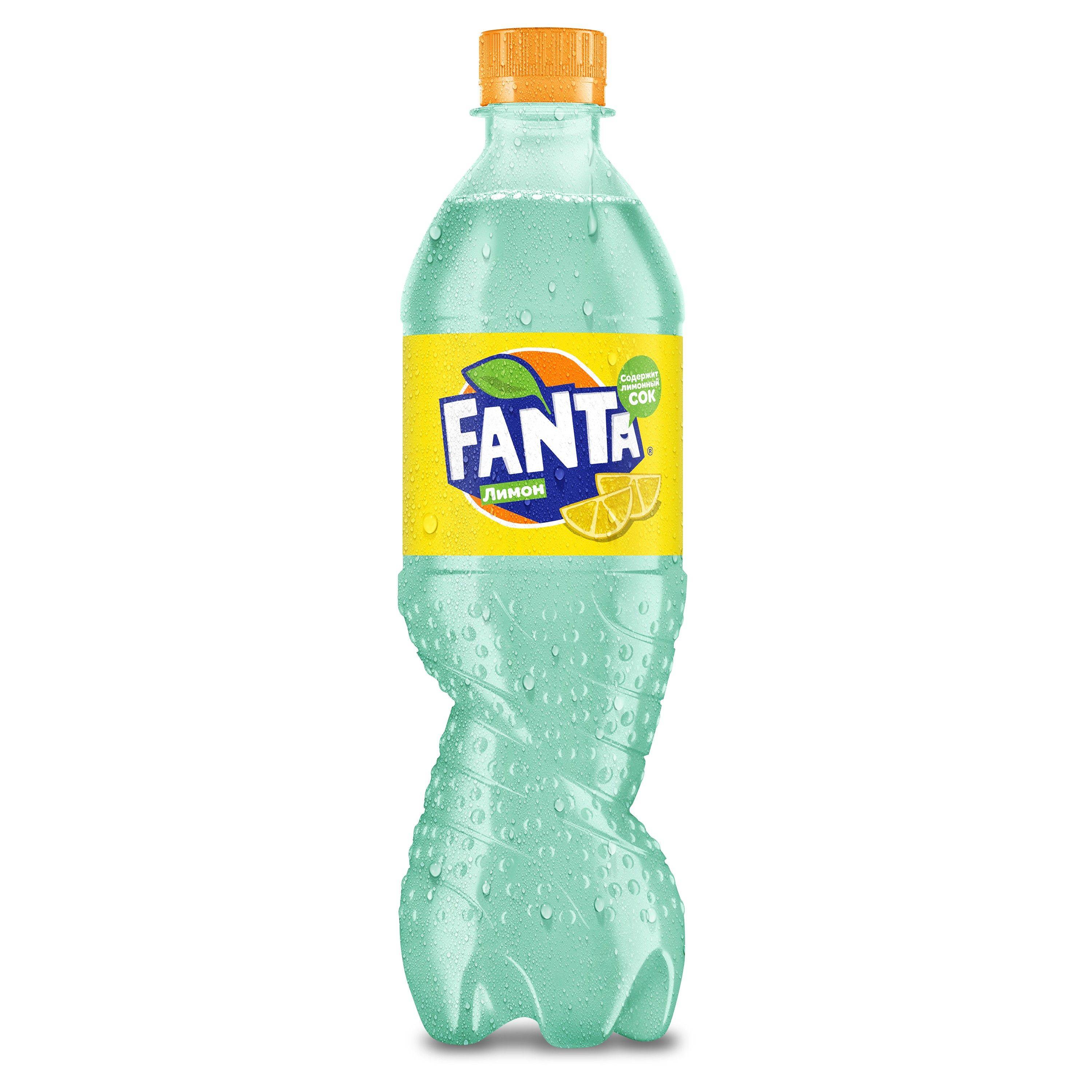 Бутылка Fanta с лимонным вкусом