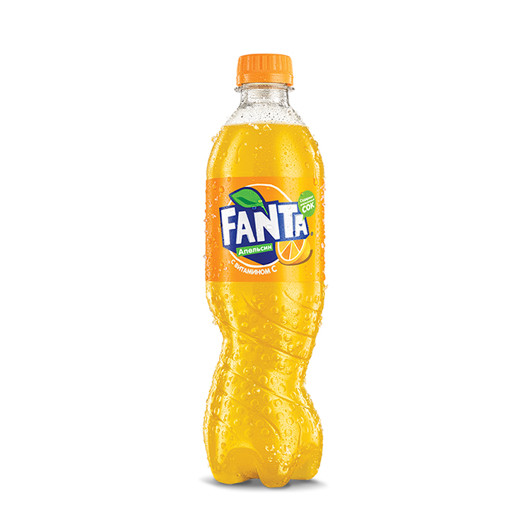 Бутылка Fanta со вкусом апельсина