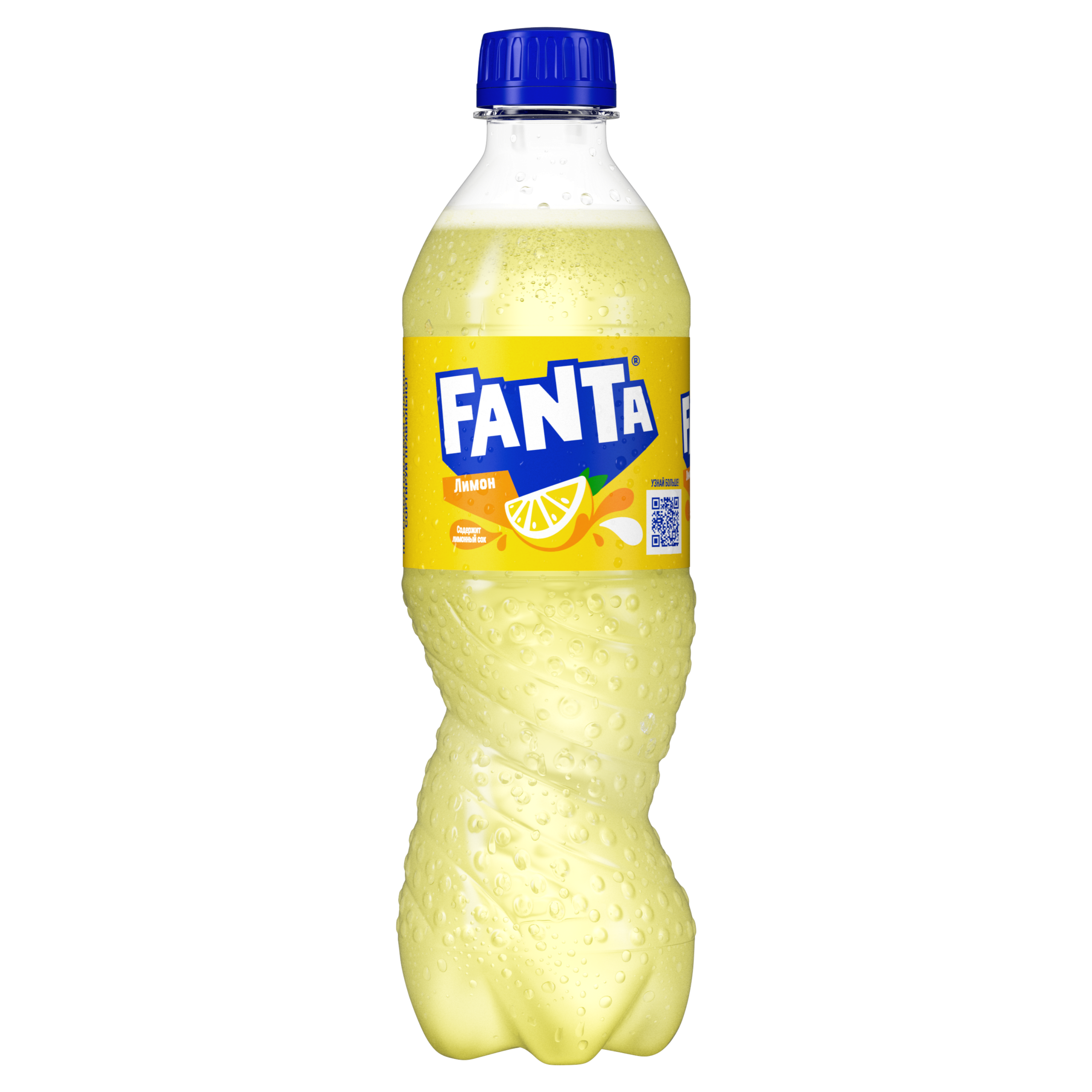 Бутылка Fanta с лимонным вкусом