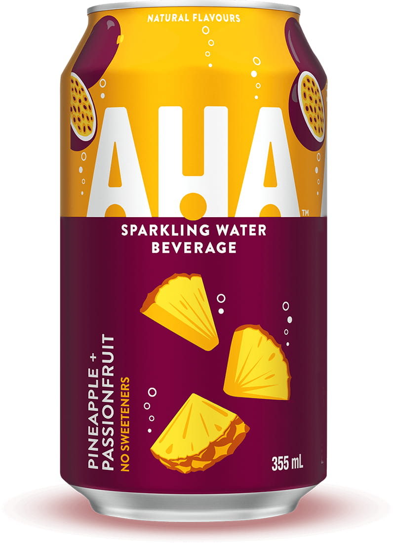 AHA Pineapple + Passionfruit 355 mL can