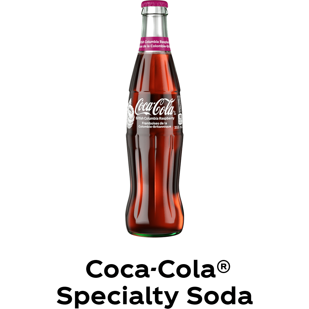 Coca-Cola British Columbia Raspberry 355 mL glass bottle