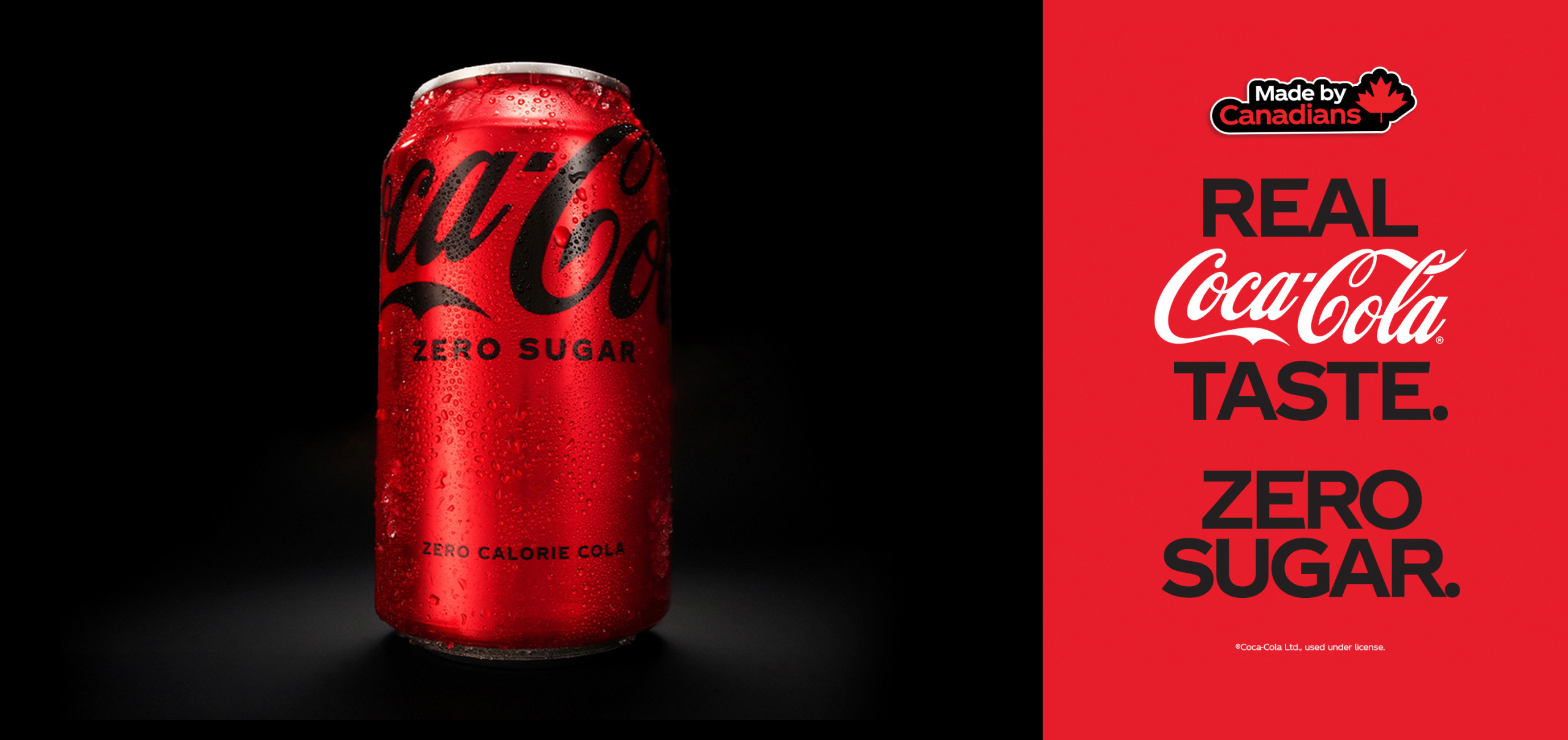 real coca-cola taste. zero sugar.
