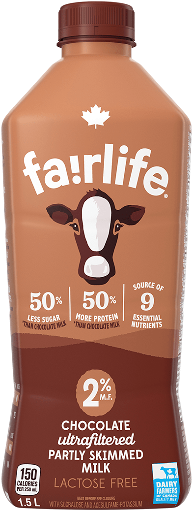 fairlife 2 % Chocolate ultrafiltered partly skimmed milk 1.5 L bottle