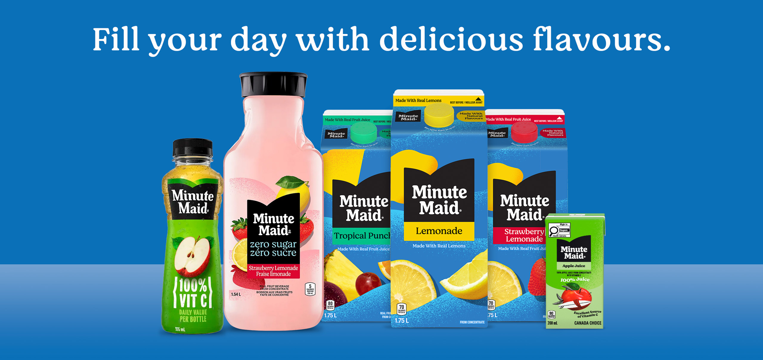 lineup of six minute maid products