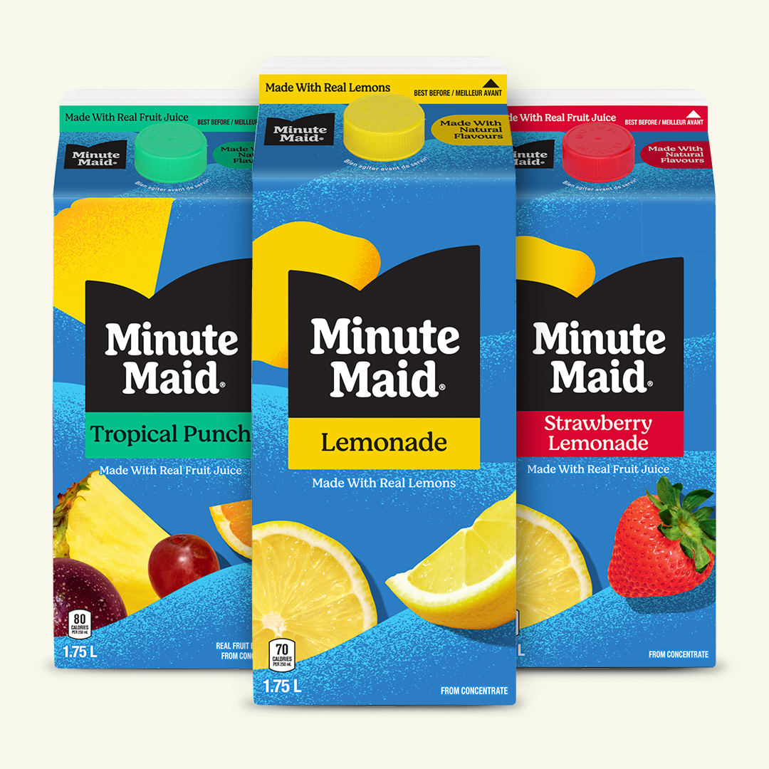 minutes maid lemonade, tropical, strawberry lemonade