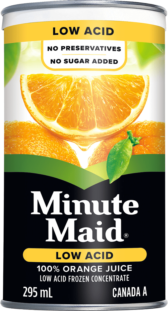 Minute Maid Low Acid Orange Juice 295 mL frozen can