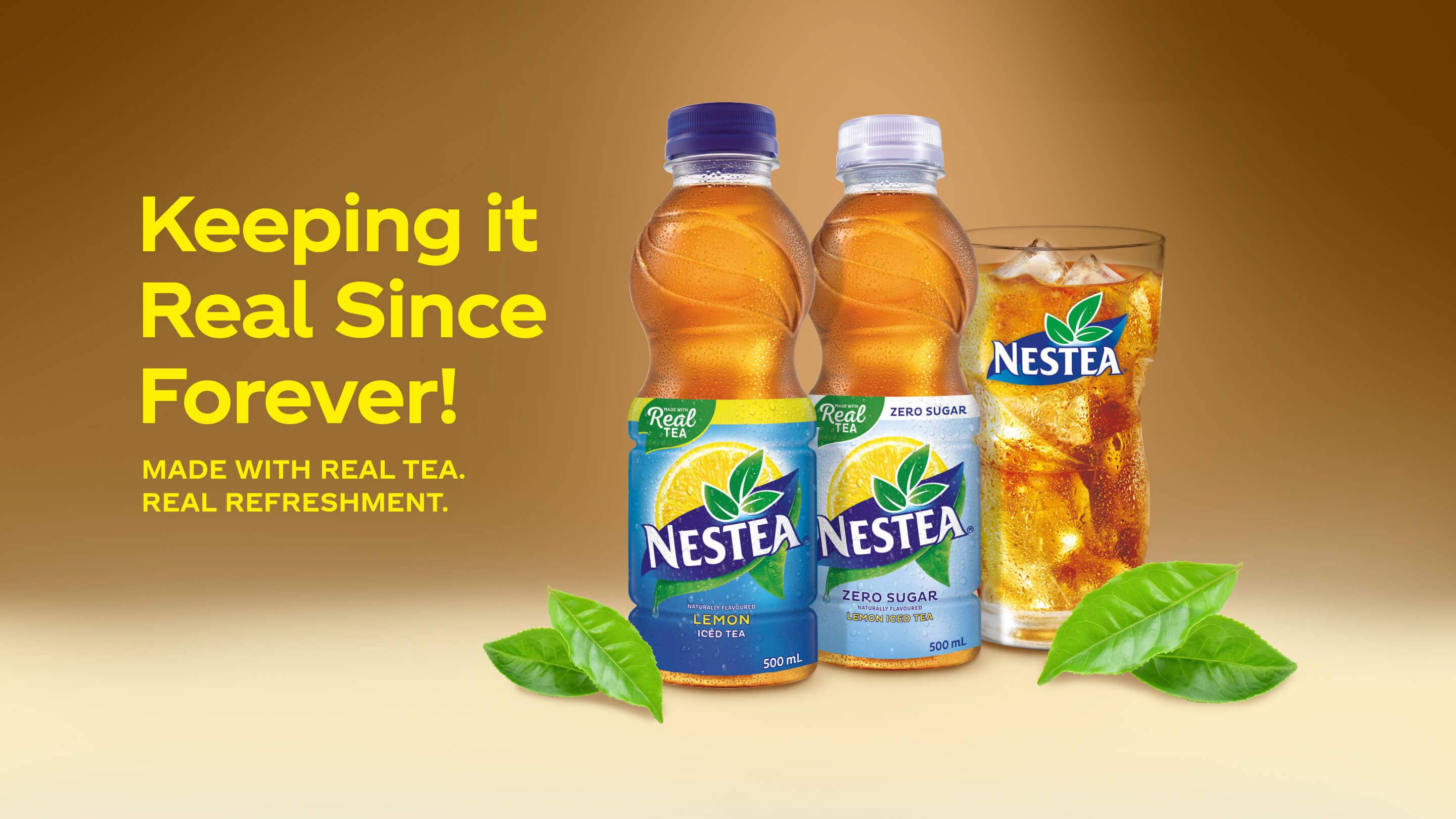 Nestea. Made with real tea. Real refreshment.