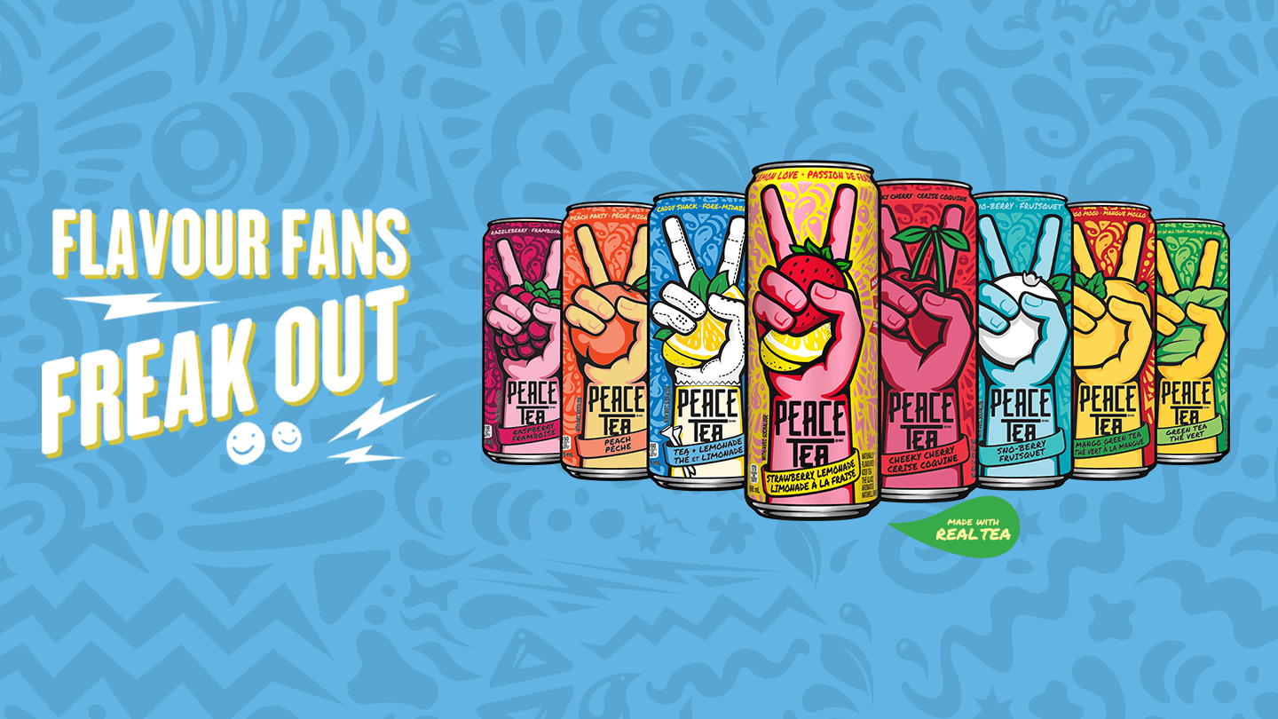 Peace Tea. Flavour fans freak out.