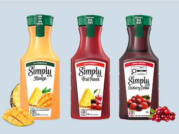 Variety of simply drinks