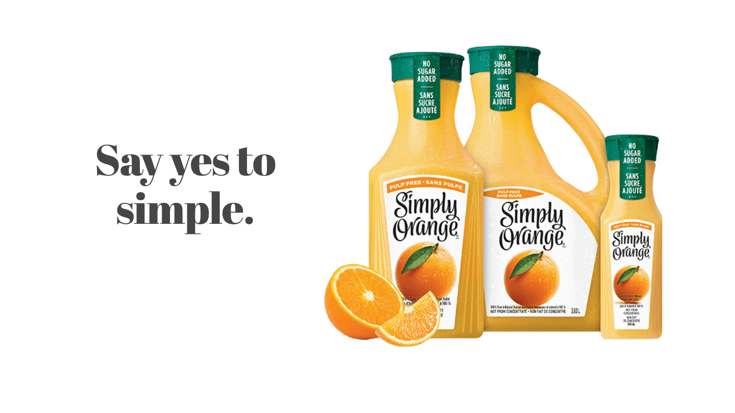 Simply Beverages. Say yes to simple.