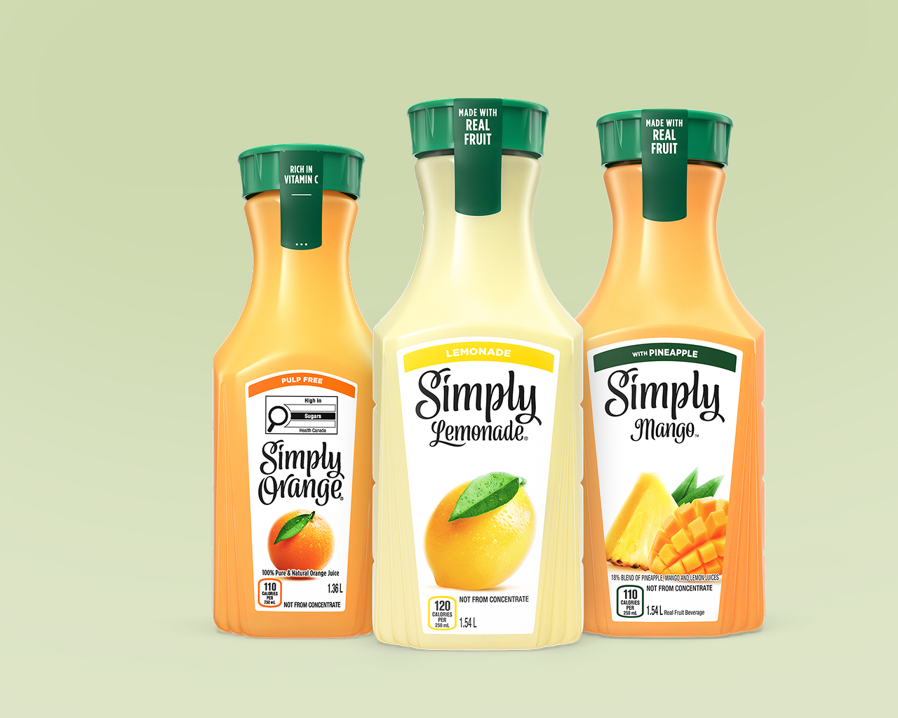 Variety of Simply drinks