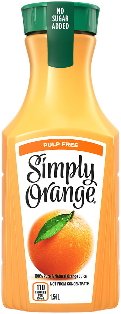 Simply Orange Pulp Free 1.54 L bottle