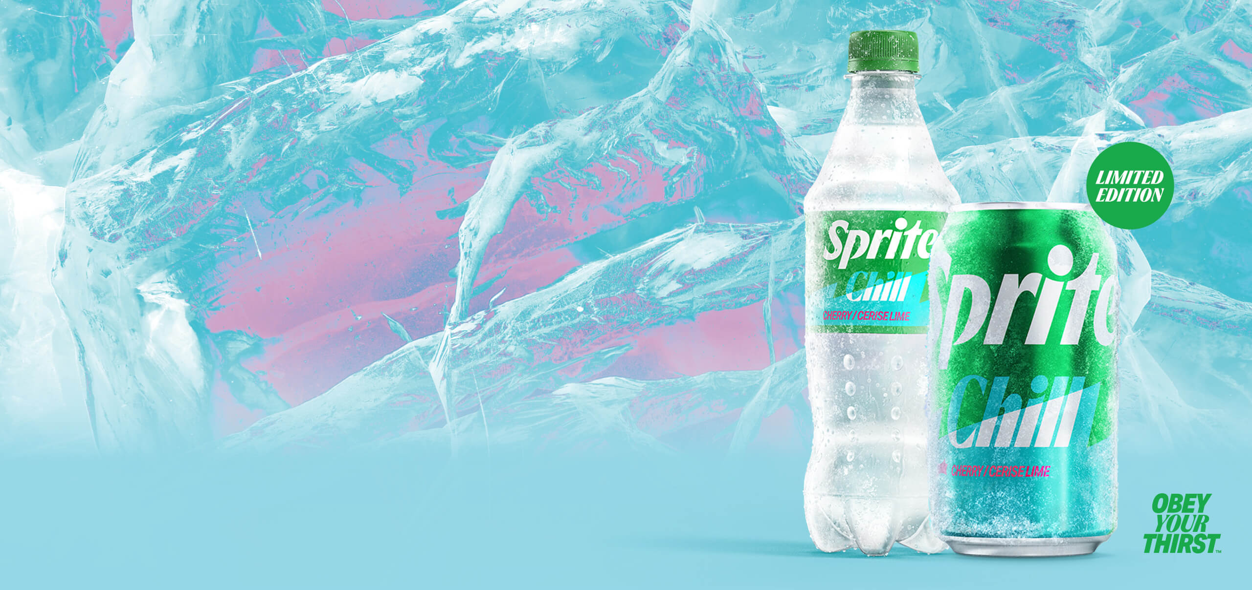 Limited Edition Sprite Chill Cherry Lime. Obey Your Thirst.