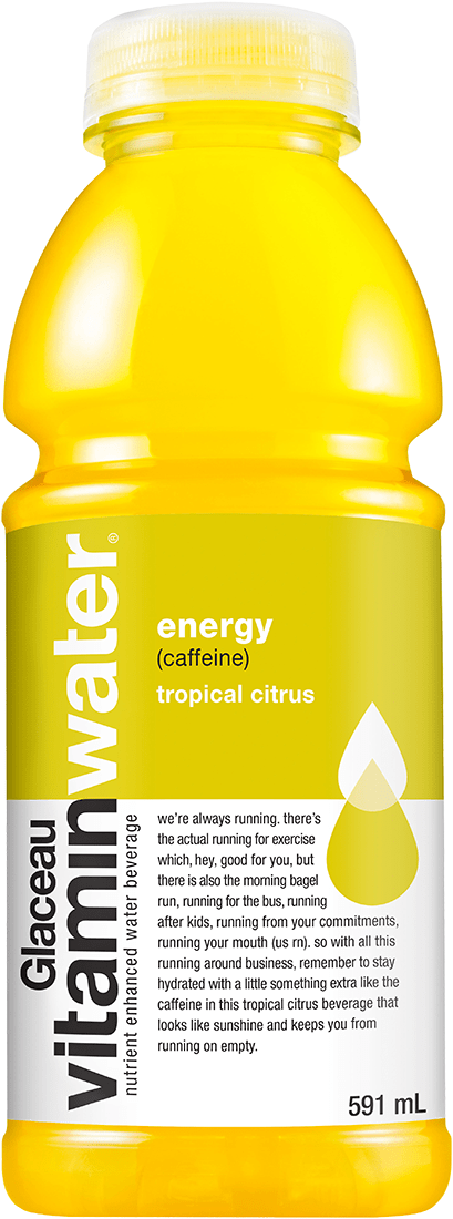 vitaminwater energy (caffeine) tropical citrus 591 mL bottle