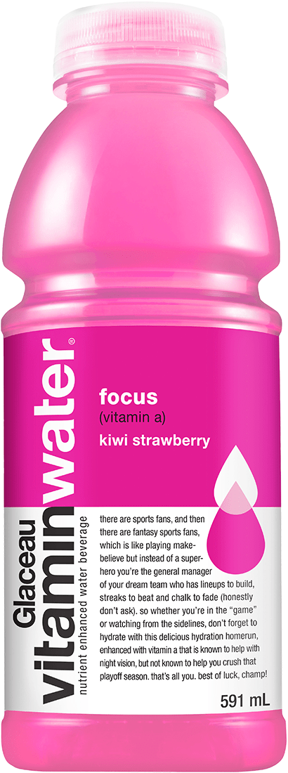 vitaminwater focus (vitamin a) kiwi strawberry 591 mL bottle
