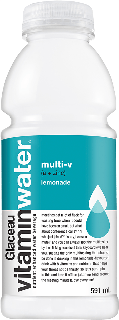 vitaminwater multi-v (a + zinc) lemonade 591 mL bottle
