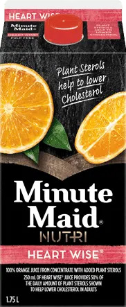 Minute Maid Nutri Heart Wise packaging