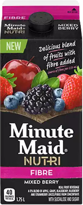 Minute Maid Nutri Fibre Mixed Berry packaging