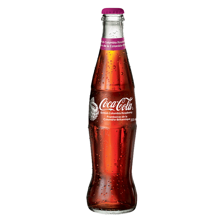 Coca Cola British Columbia Raspberry 355mL Bottle