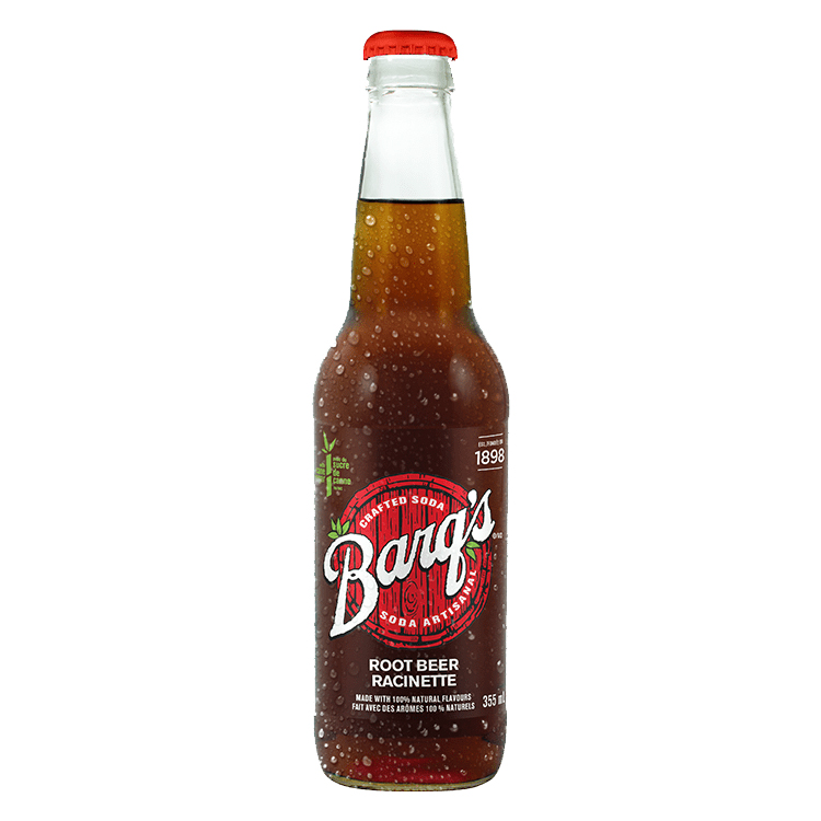 Barq's Crafted Soda Root Beer Glass Bottle, 355 mL