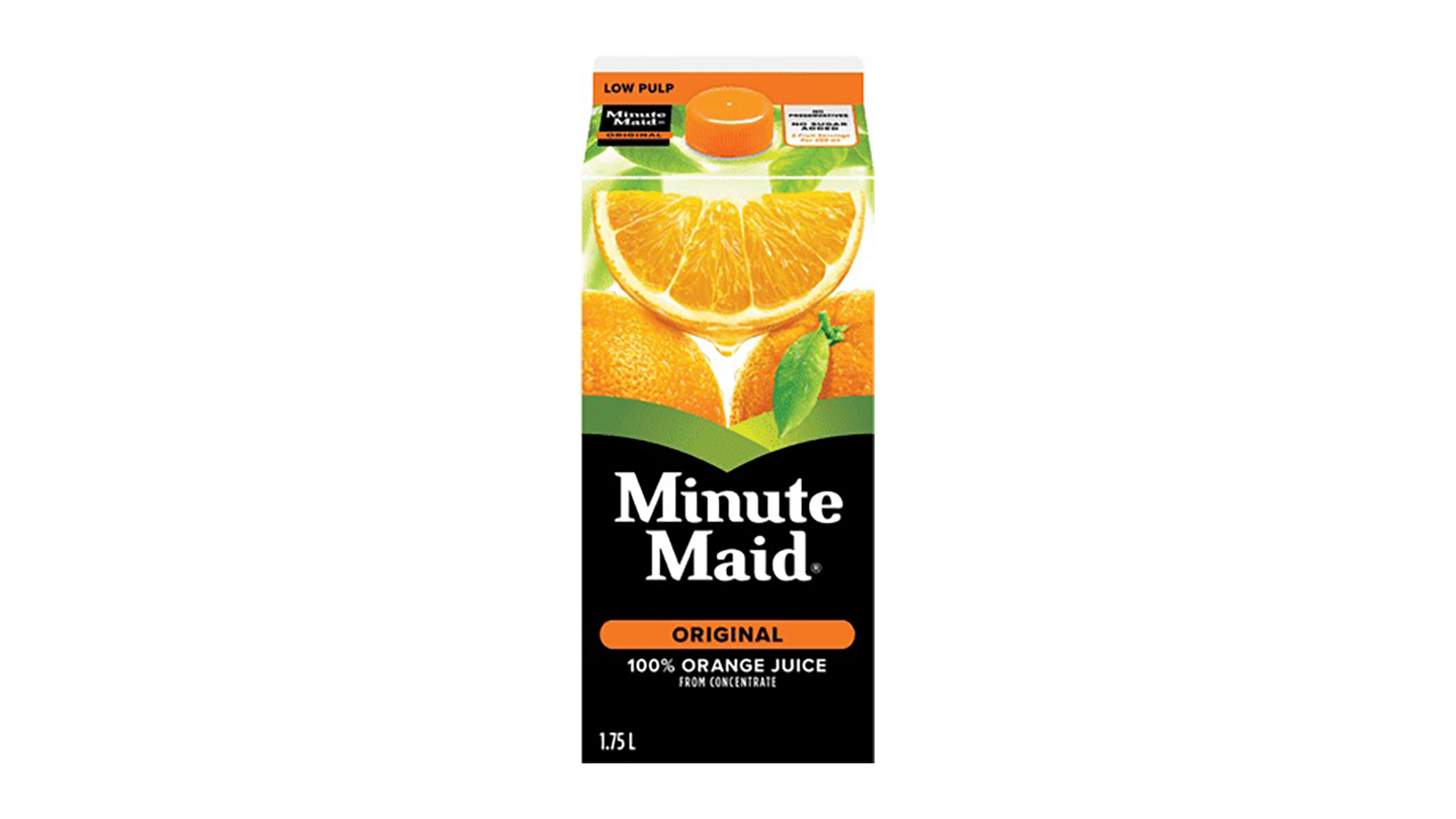 Minute Maid 100% Juice Packaging