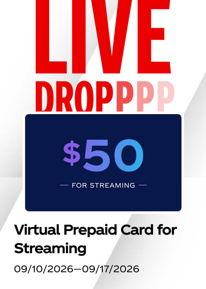 Coca-Cola Fall Hockey live drop for a $50 virtual prepaid streaming card, available September 10 through 17, 2026.