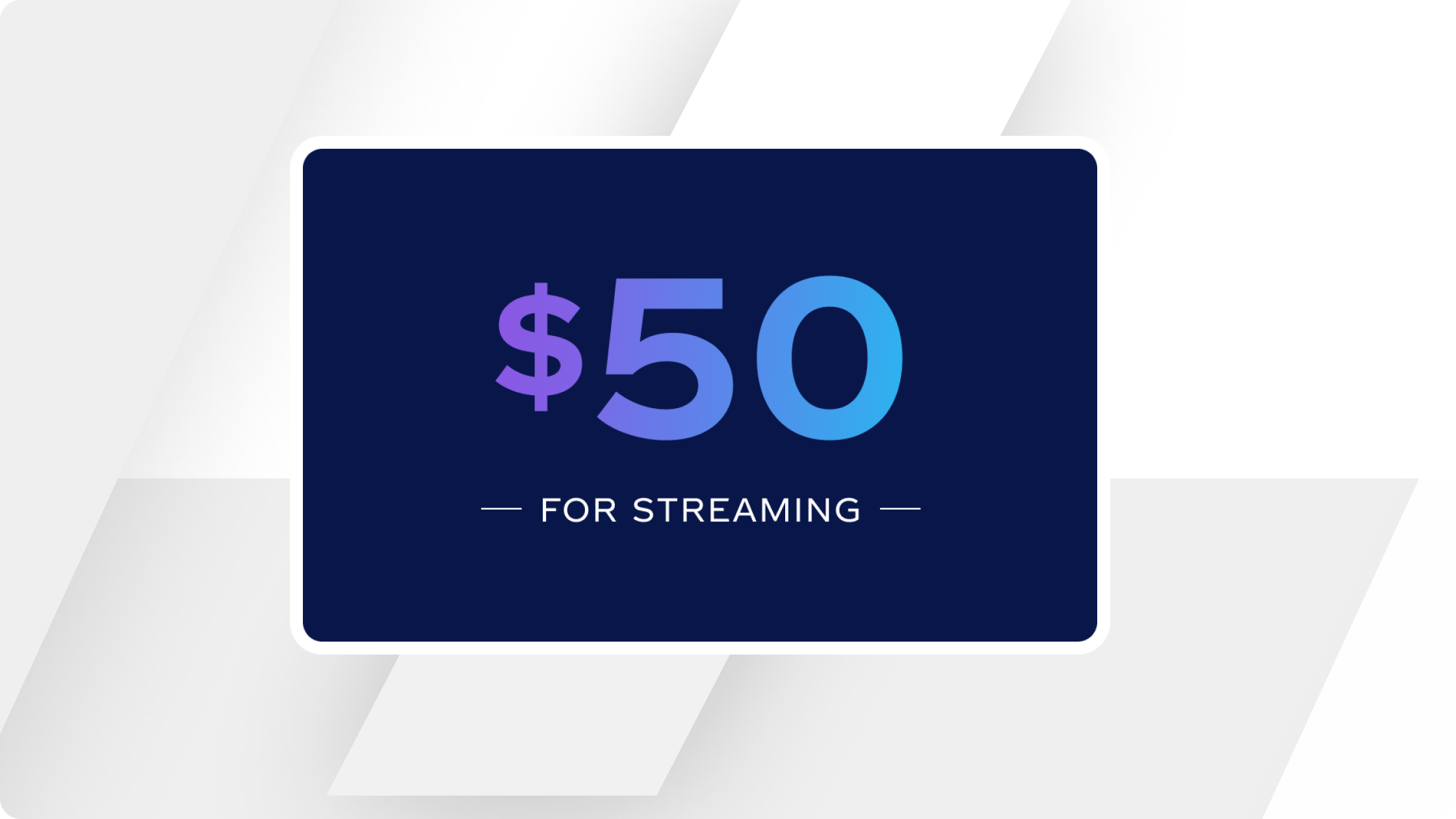 Digital promotion card offering $50 for streaming as part of the Coca-Cola Fall Hockey campaign.