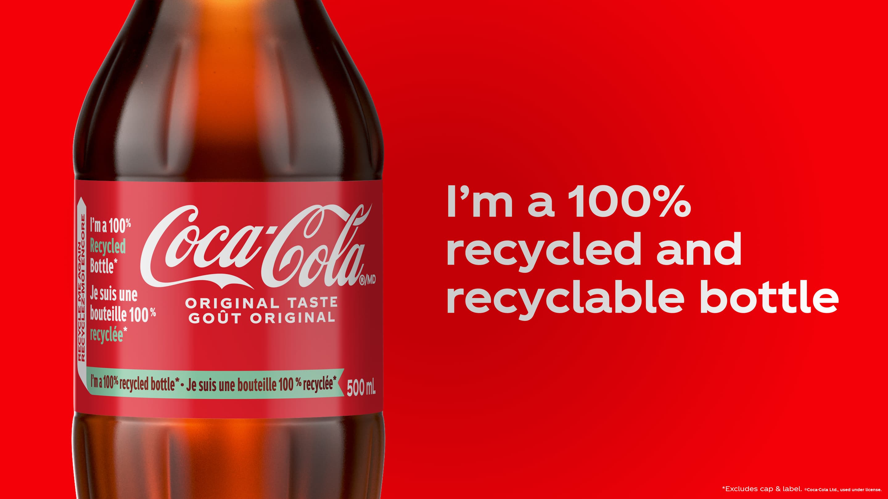 I'm a 100% recycled and recylcable bottle