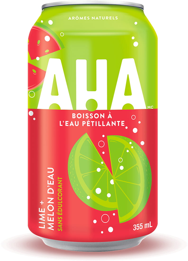 AHA Lime + Melon d'eau 355 mL canette