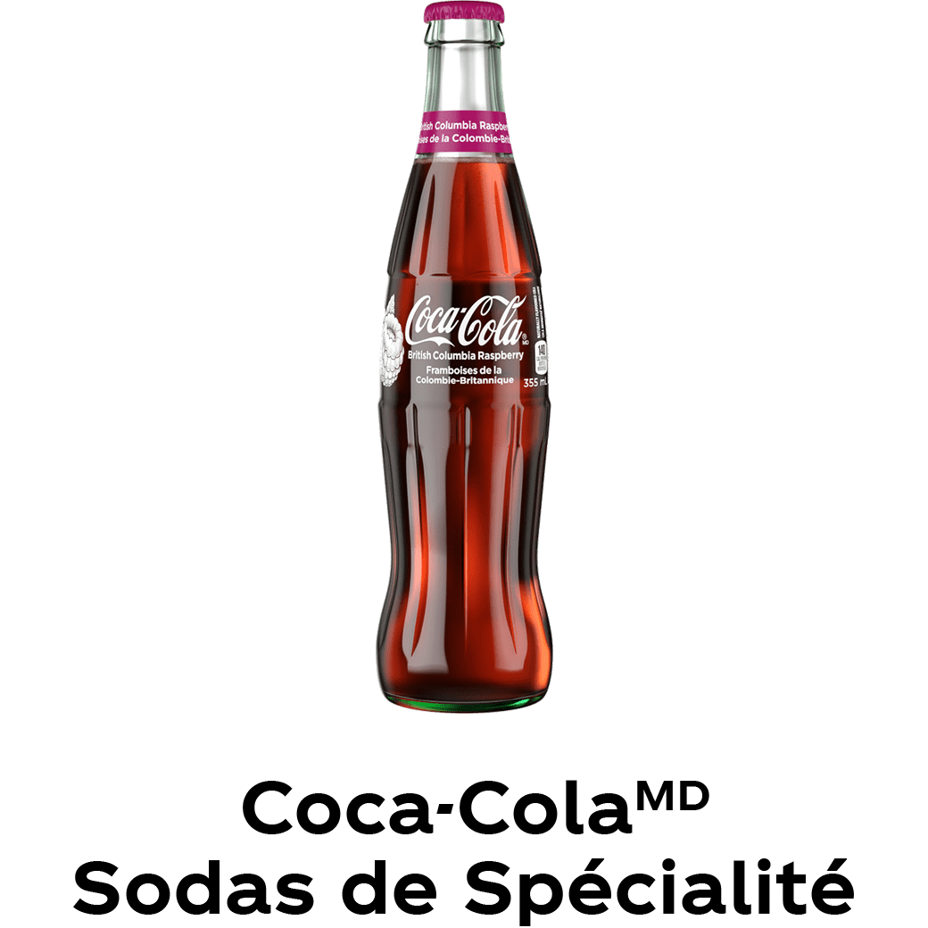 Coca-Cola Framboises de la Colombie-Britannique 355 mL bouteille