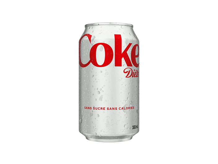 a can of coke diéte: sans sucre sans calories