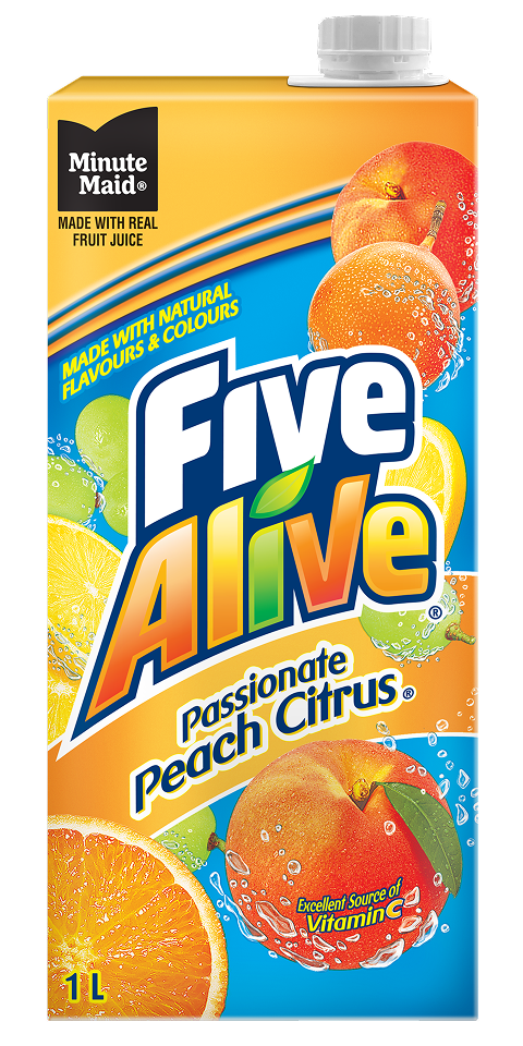 Five Alive Passion Peach Citrus packaging
