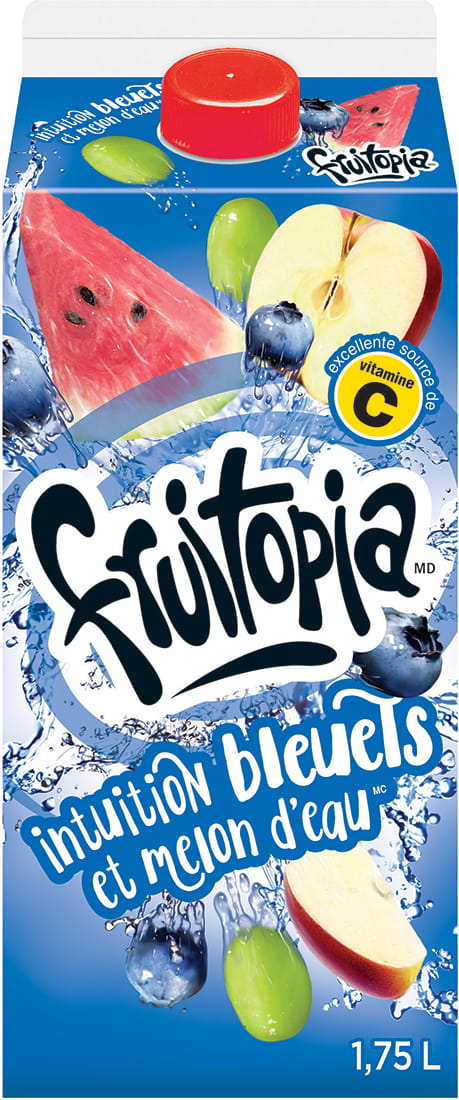 fruitopia Intuition bleuets et melon d'eau 1,75 L carton