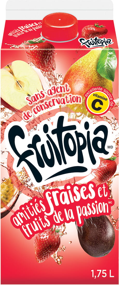 fruitopia Amitiés fraises et fruits de la passion 1,75 L carton