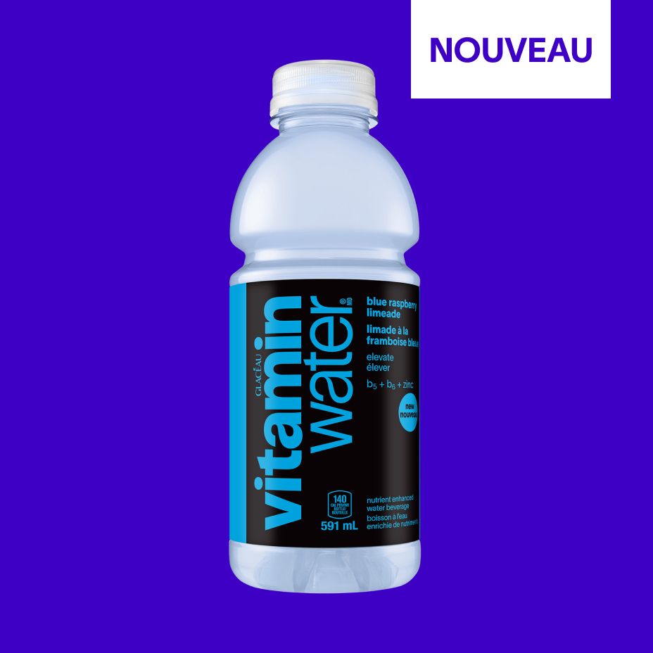 vitaminwater limonade à la framboise bleue elevate 591 mL