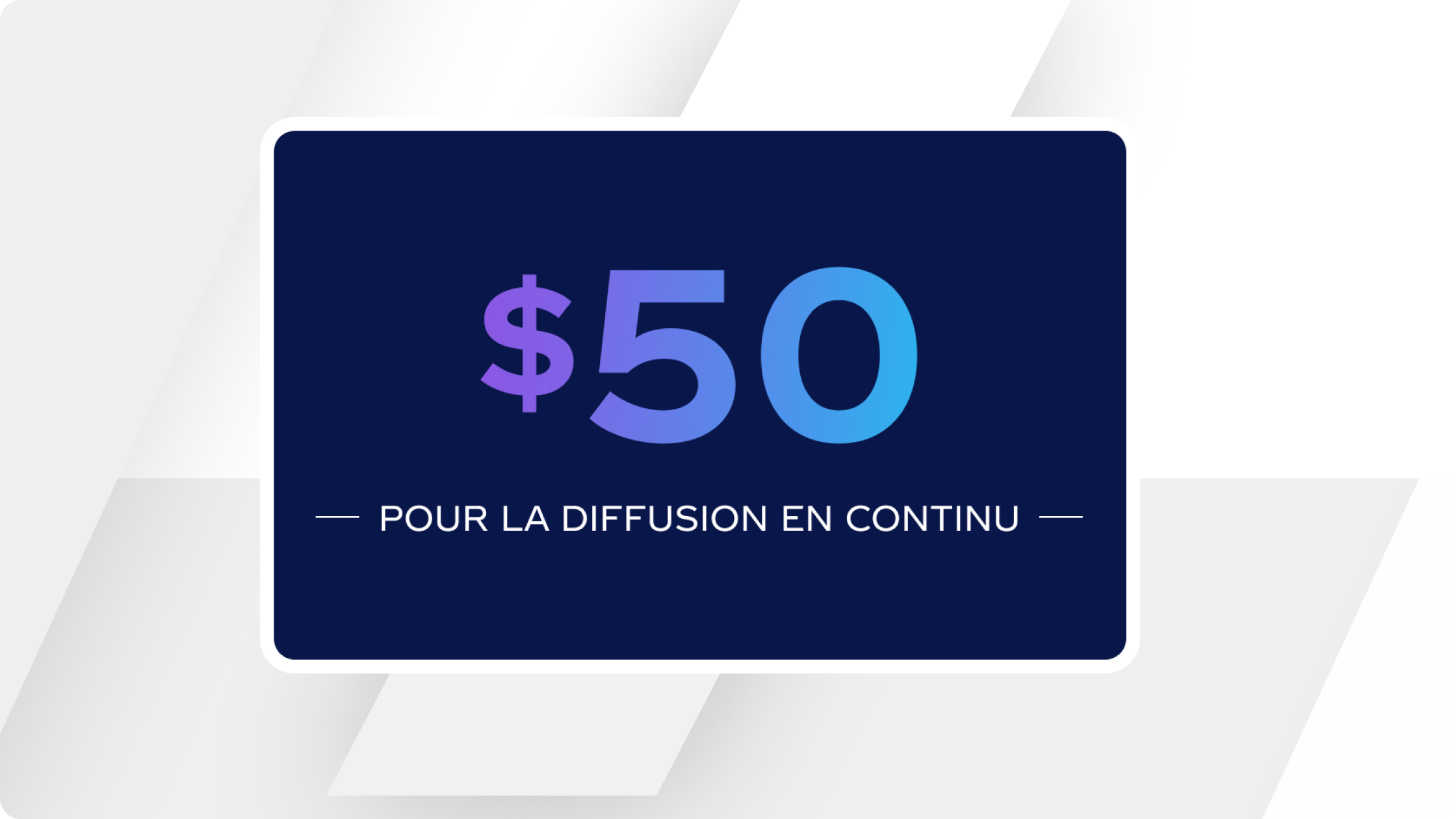 Carte promotionnelle de 50 $ pour la diffusion en continu, campagne de hockey d'automne Coca-Cola.