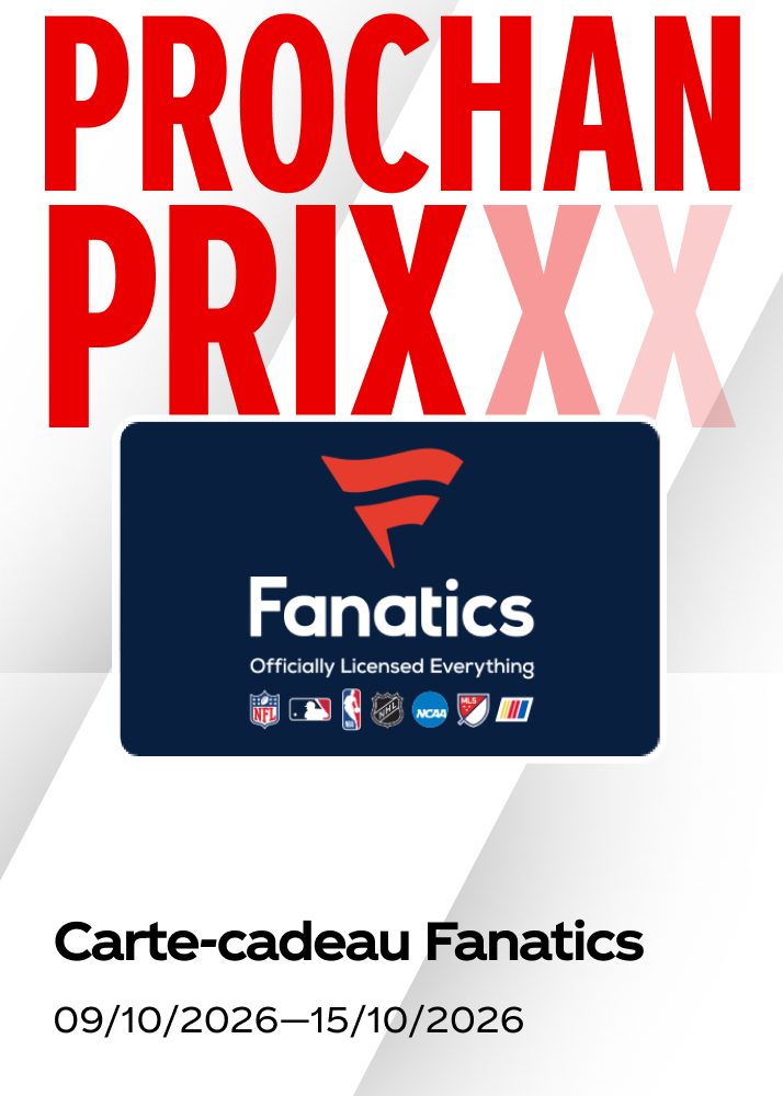 Tuile promotionnelle d'automne Coca-Cola pour le prochain prix : carte-cadeau Fanatics.
