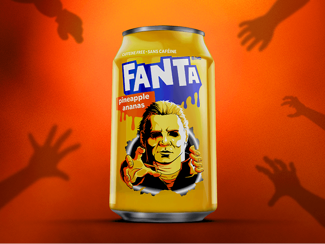can of Pineapple x Michael Myers Fanta