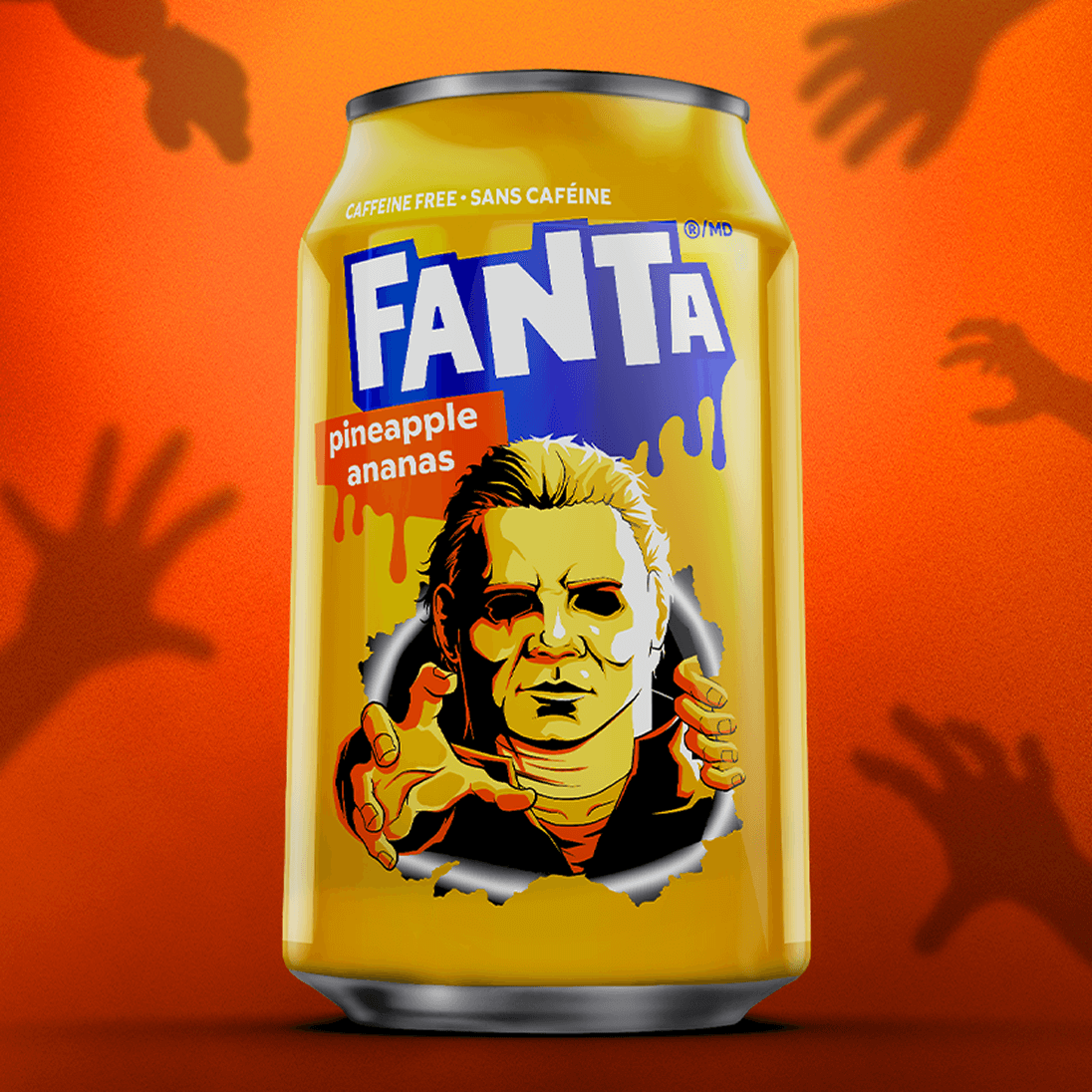 Fanta Pineapple can with Michael Myers image featured