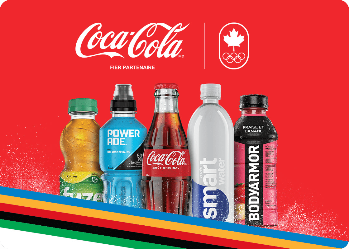 Coca-Cola. Fier partenaire. Olympiques.