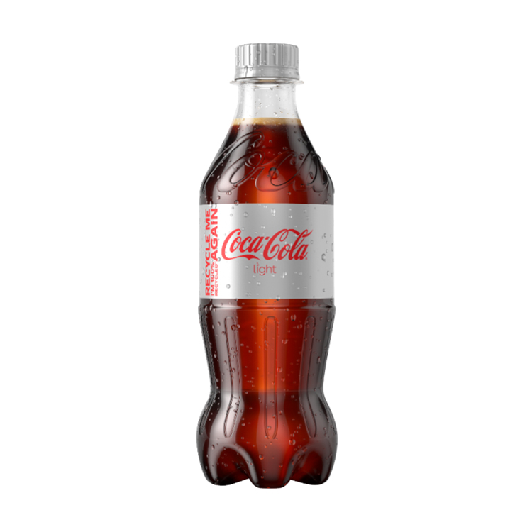 Eine 450 ml Coca-Cola Light PET-Flasche
