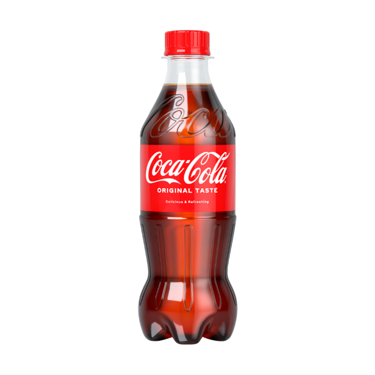 Eine 450 ml Coca-Cola PET-Flasche